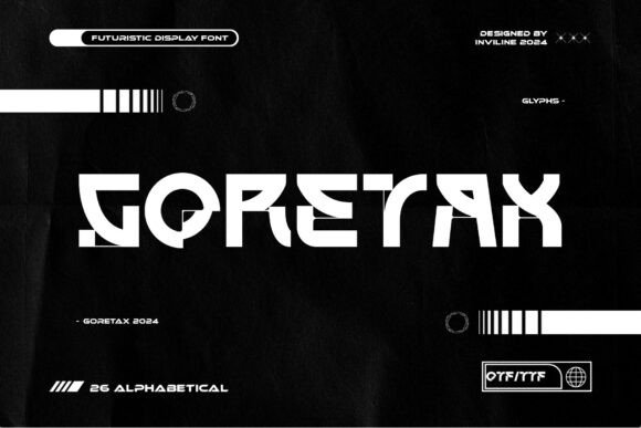 Goretax: A Futuristic Display Font for Bold Visual Identity