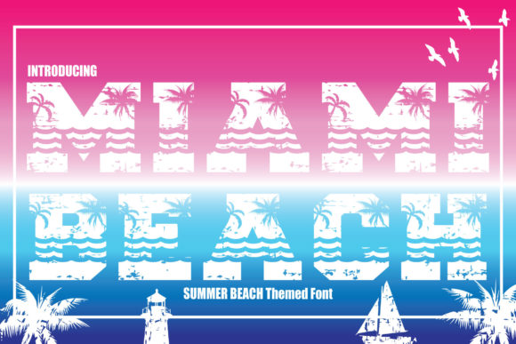 Miami Beach: A Bold Display Font for Dynamic Designs